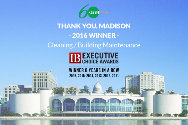 2016 InBusiness Executive Choice Award Winner for Cleaning / Building Maintenance