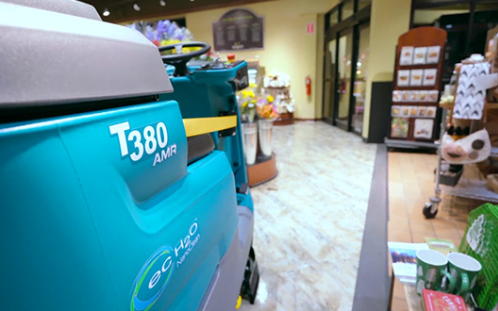 Cobotics allow janitorial staff time to focus on more detailed cleaning projects while robots do the larger areas of cleaning.