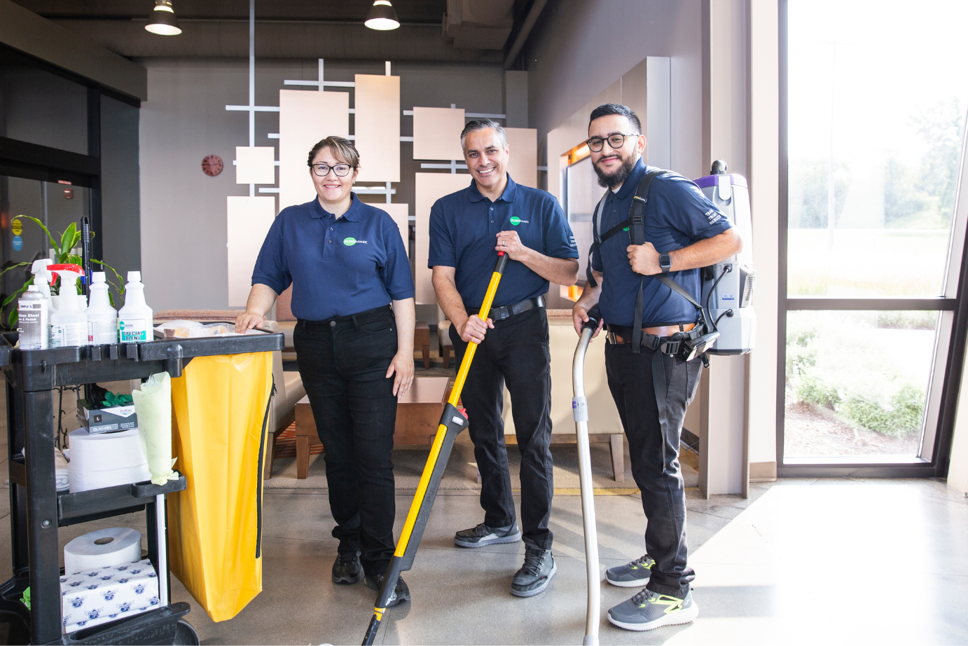 The KleenMark team provides janitorial services in Green Bay, Wisconsin, emphasizing local presence and responsiveness.